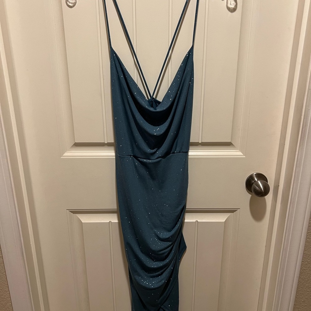 Elegant Teal Evening Dress